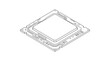 © LAAAM - Square computer cpu processor socket base for hardware installation with processor computer hardware motherboard