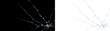 © CreativeVista - Broken glass crack overlay texture, cracked screen shattered glass effect on black and white background