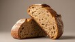 © bashkirovaphoto - Freshly baked artisan sourdough bread sliced in half showcasing crumb texture. Appetizing culinary photography for gourmet food blogs, bakery branding, and healthy lifestyle content.