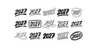 © Touqeer - Set of 2027 year hand drawn calligraphy numbers in diverse styles.