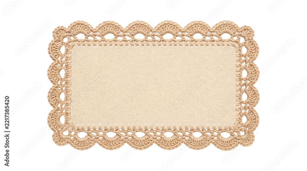 Handcrafted crochet lace paper frame with delicate vintage design ...
