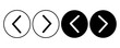 © Sobnam 17 - Set of black and white circular arrow icons for navigation and user interface design
