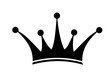 © Mohammad - Black crown silhouette isolated on transparent background for royal emblem or luxury branding
