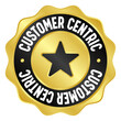 © BHM - customer centric golden badge. customer centric gold seal or medal