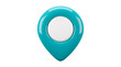 © drul - Teal map pin icon with white center, isolated on transparent background, representing location and navigation