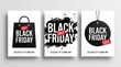 © EtiAfrose - Black friday sale flyers and posters design set with discount tags and shopping bags in modern style