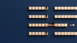 © your picture - 3D conceptual scene of a figure using an orange bridge to cross a gap in wooden blocks towards a key emphasizing problem solving and strategic success