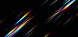 © Nasrin - Abstract light streaks with rainbow chromatic aberration effect on black background