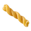 © amza - Short gemelli pasta made of two thin strands twisted into a tight spiral, dry Italian durum wheat pasta, isolated on transparent background