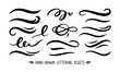 © Biplop - Hand drawn lettering swashes and calligraphy flourishes for typographic design assets.