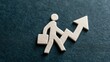 © Best - Combining a business briefcase with an upward trend symbol, a white stick figure highlights ambitious leadership, operational efficiency, and long term success.