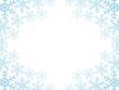 © Zainab - Blue snowflake crystal rectangular border frame