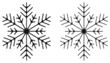 © Artisan Graphics - Monochrome halftone dotted snowflake icon set. Abstract winter ice crystal symbol with fading dot gradient pattern. Black and white geometric Christmas ornament background vector design illustration.