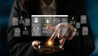 © InfiniteFlow - A woman uses a smartphone to navigate through a digital interface showcasing customer reviews and feedback, highlighting modern engagement techniques in service delivery. Ledger