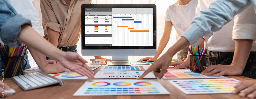 Project Program Team Diagram Stock-Foto „Project planning software for brisk business project ...