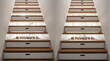 © panophotograph - Modern staircase featuring alternating open risers and integrated storage drawers offering innovative functionality and architectural rhythm