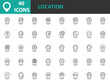 © kornkun - set of location icons, pin, tracking, pointing