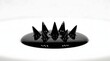 © Huzaifa Creatives - Ferrofluid forms sharp magnetic spikes and spikes react dynamically to an invisible magnetic field during physical science experiments