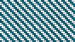 © BgStudio98 - Diagonal striped pattern composed of repeating rows of white and teal blue squares, creating a woven or tiled texture with a consistent geometric alignment