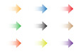 © Pixel lion - Gradient arrow icons for navigation, direction, workflow, and presentation designs.