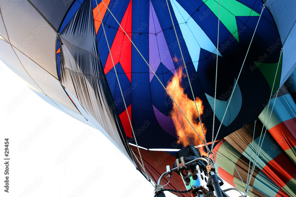 Obraz premium hot air balloon - firing the burner