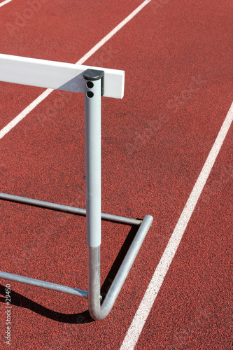 track and field - hurdle close up