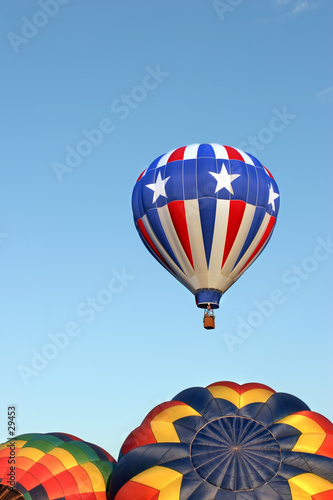 hot air balloons - stars and stripes