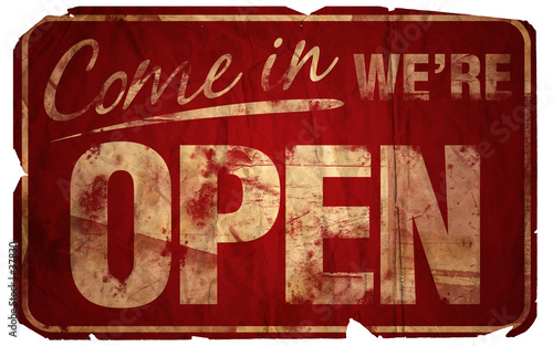 aged come in we're open