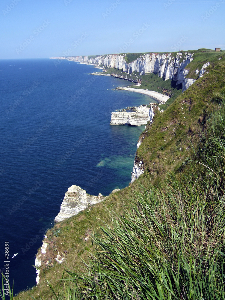 Obraz premium sur les falaises après fécamp