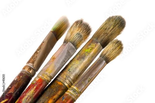 four artist brushes