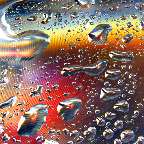 water drops - red