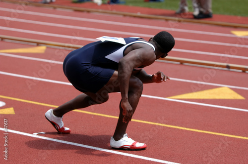 sprinter in position