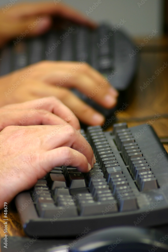 working on the computer Stock Photo | Adobe Stock