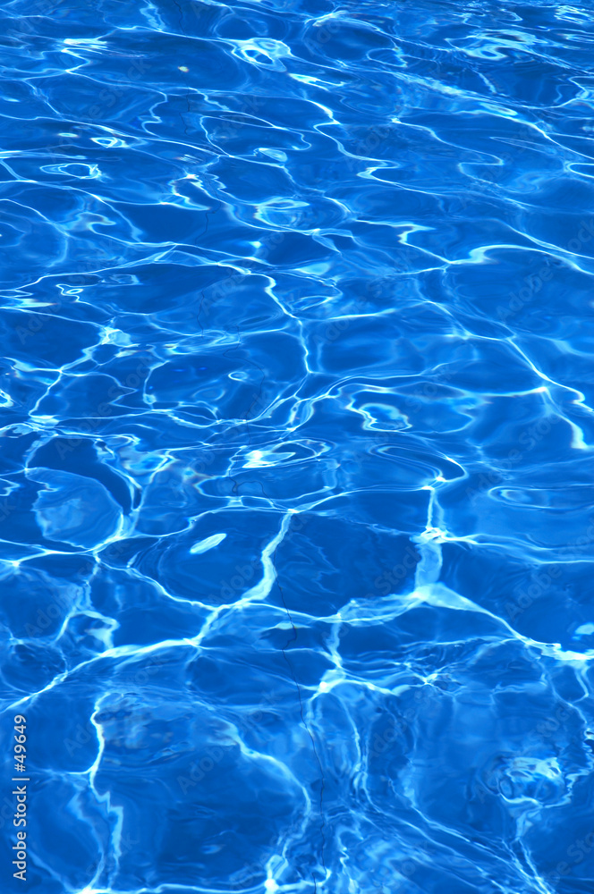 pure blue water in pool