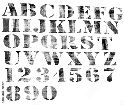 degraded alphabet