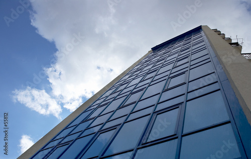 modern building with cloudy sky