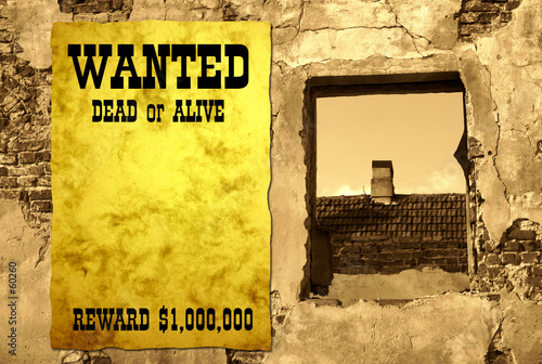 wild west stylized poster on the ruin