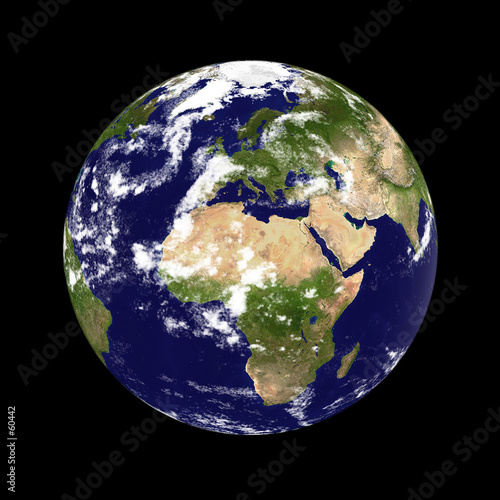 earth view - africa in the center