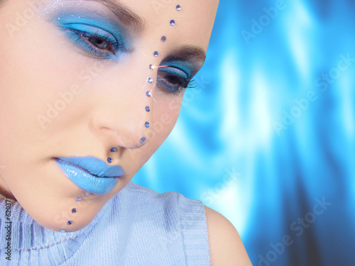 blue woman