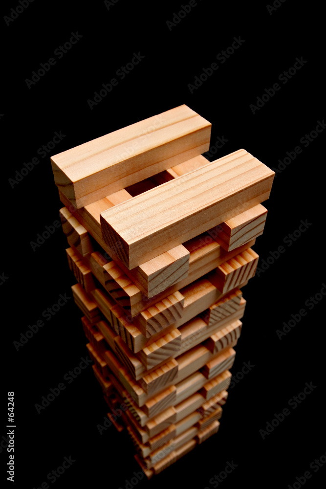wooden block building wooden block building