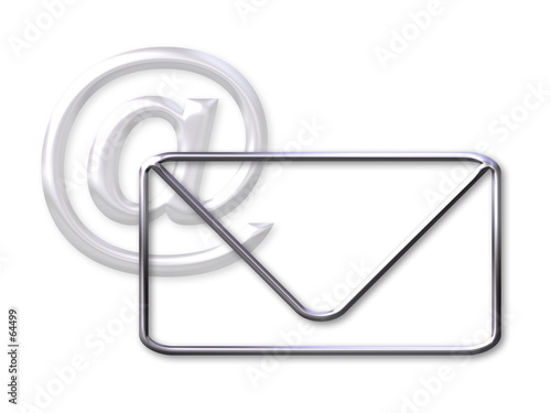 envelope and mail  (@) symbol