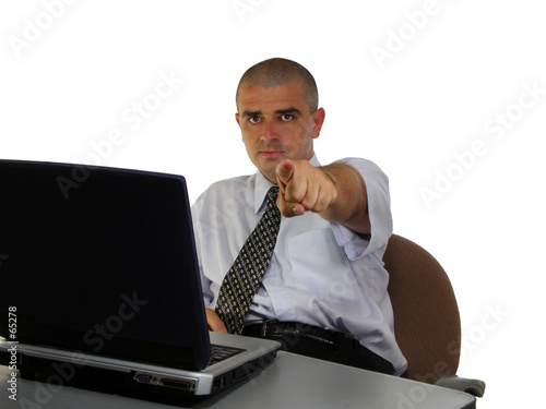 businessman pointing the finger