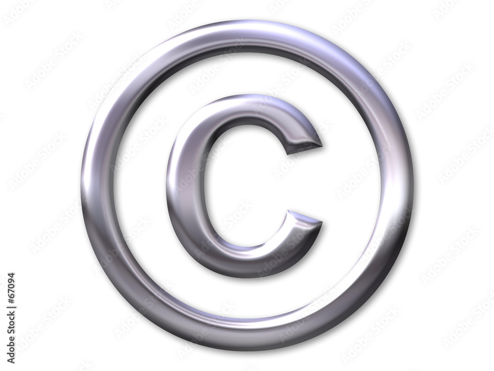 copyright – silver bevel - symbol copyright – silver bevel - symbol