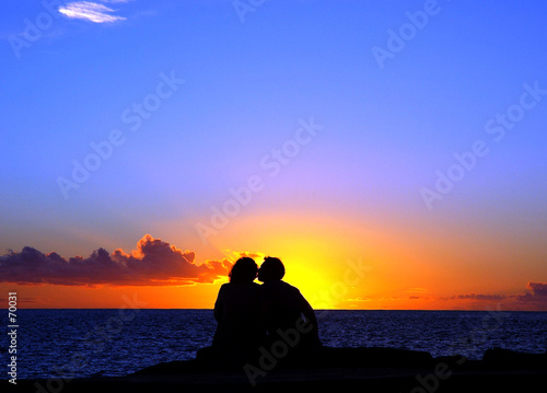 lovers to the sunset