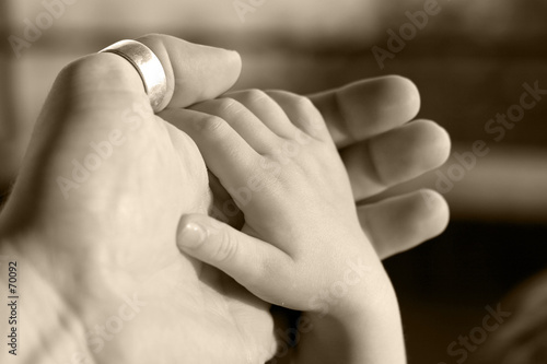 holding hand