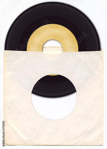 45rpm vinyl record with sleeve