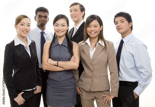 happy business team