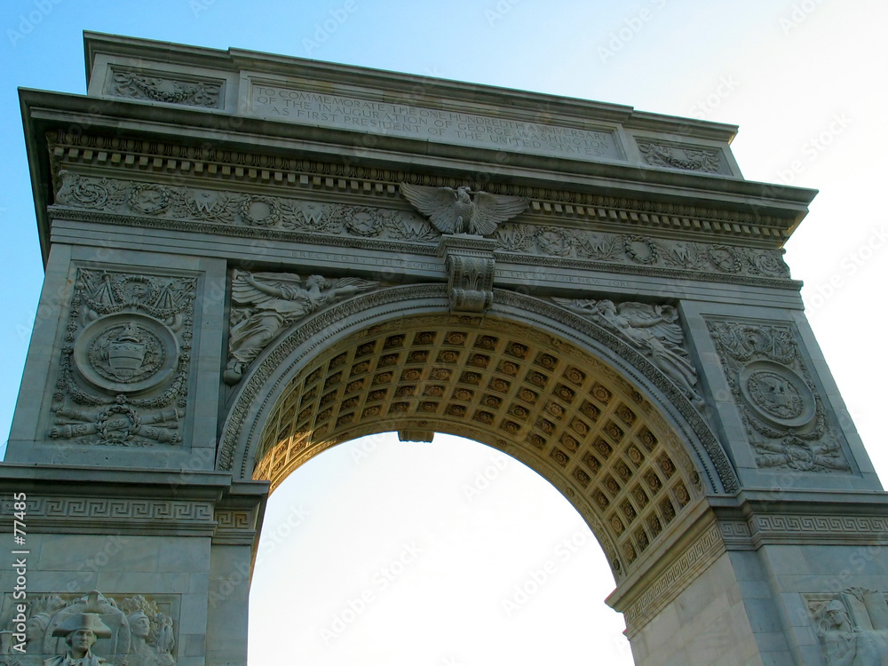 washington square arch, from below