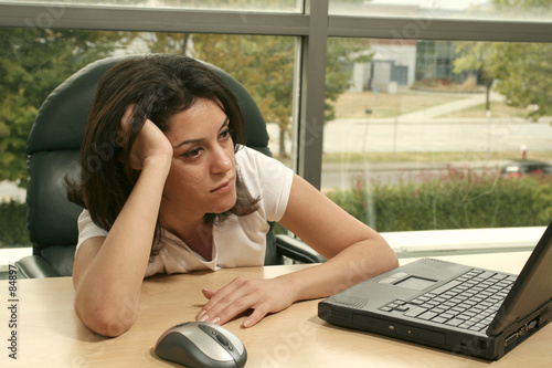 tired working woman