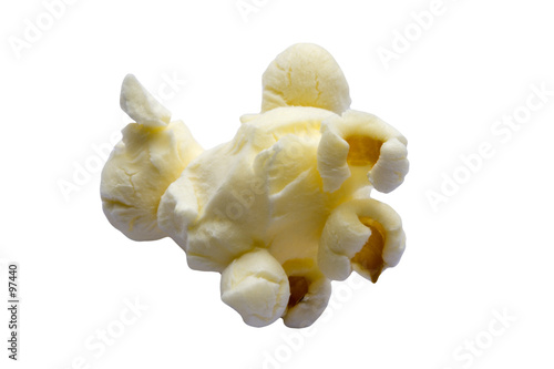 isolated single popcorn